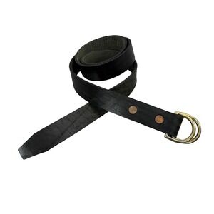 Billy Reid Belt Mens None Black D-Ring Leather Handmade in USA